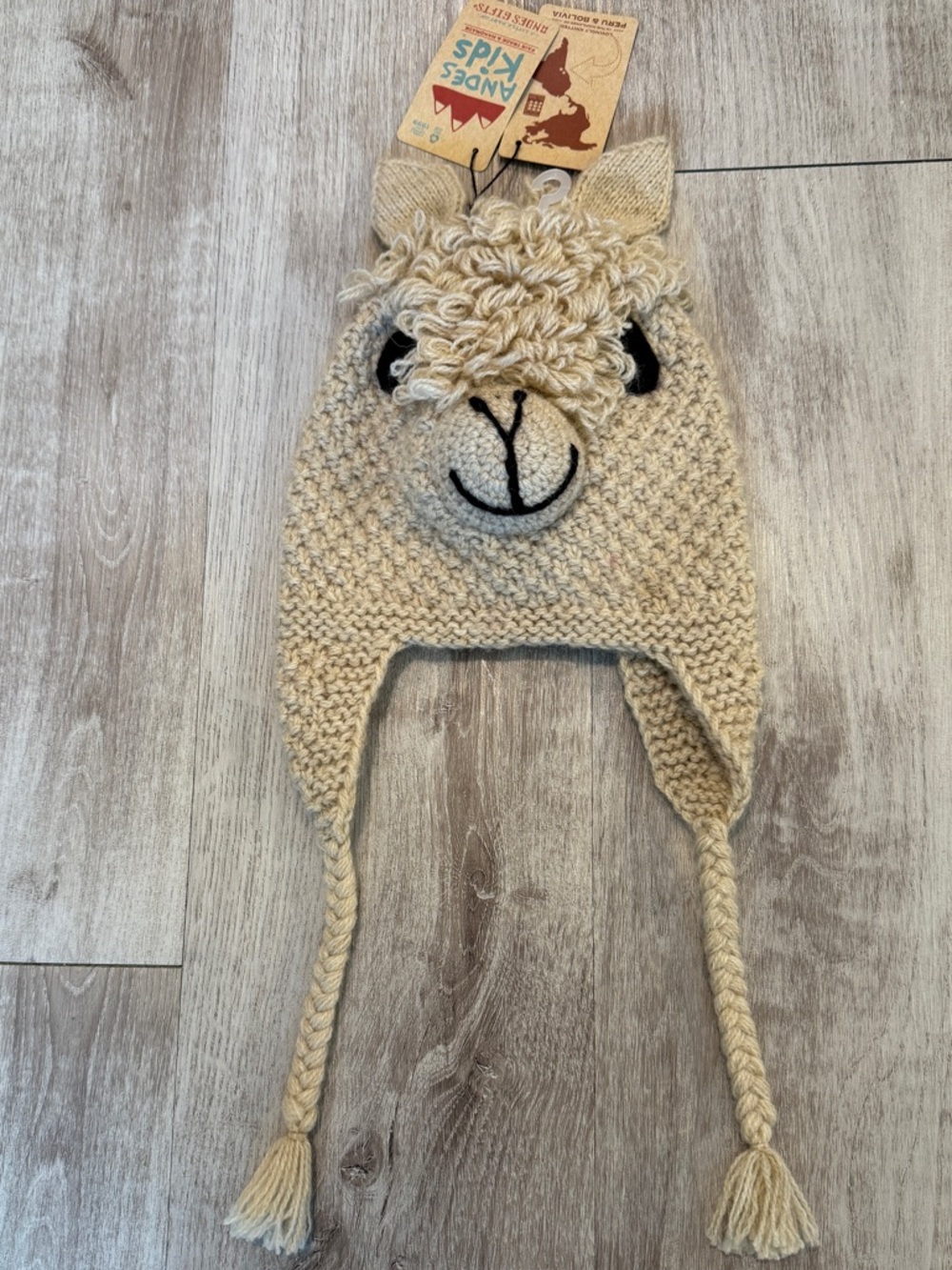 Hand Knit Kids Alpaca Animal Hat by Andres Gifts NWT